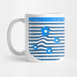 pocket ,waves ,flowers Mug